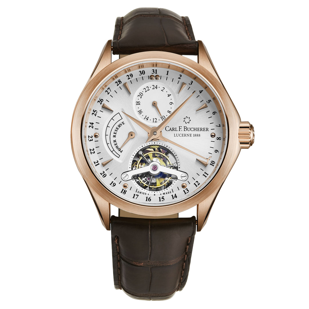 Manero Silver / 18kt Rose Gold Silver Dial