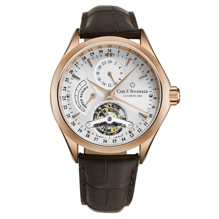 Manero Silver / 18kt Rose Gold Silver Dial
