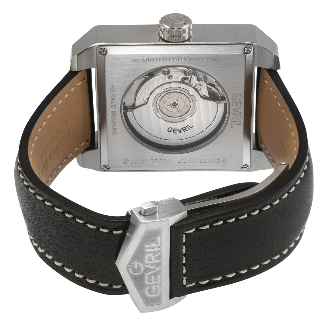 Herald Square-Sub Dial Black Dial / Black Leather Strap Black Dial