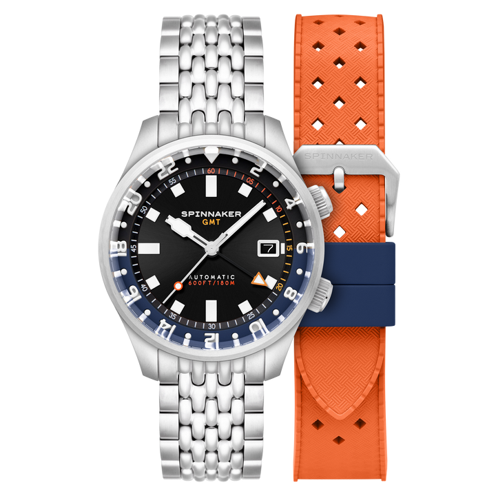 Bradner GMT Automatic Black / Stainless Steel Black Dial