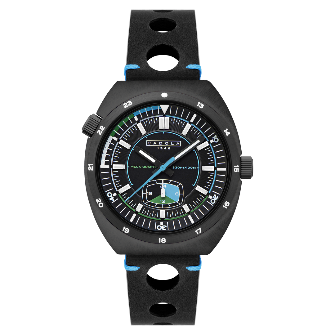 Giulia Meca Quartz BLACK / Leather | Black Dial
