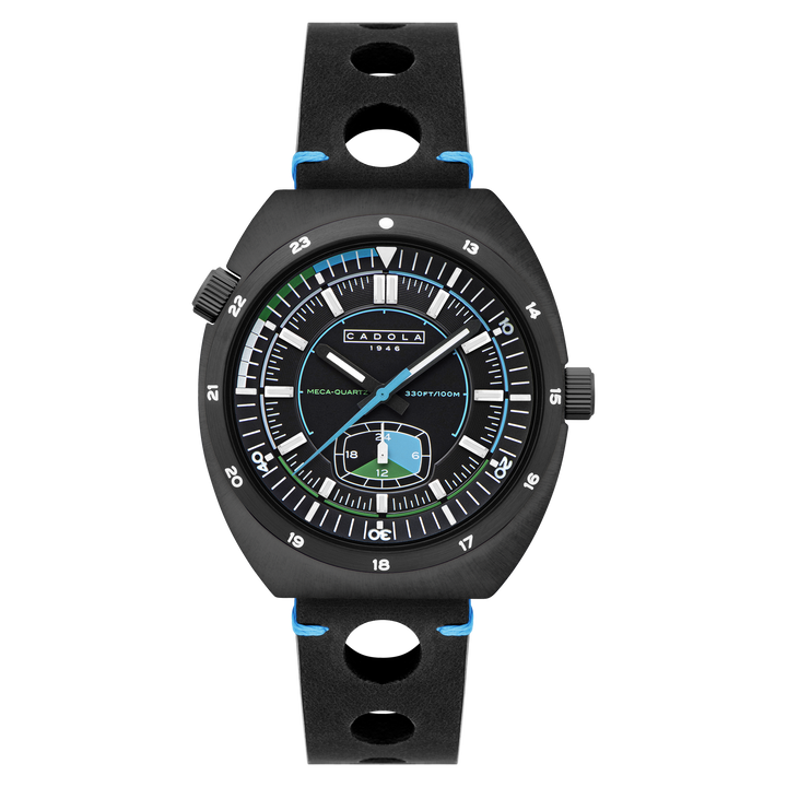 Giulia Meca Quartz BLACK / Leather | Black Dial