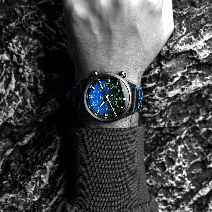 Hud Automatic Blue / Leather | Blue Dial