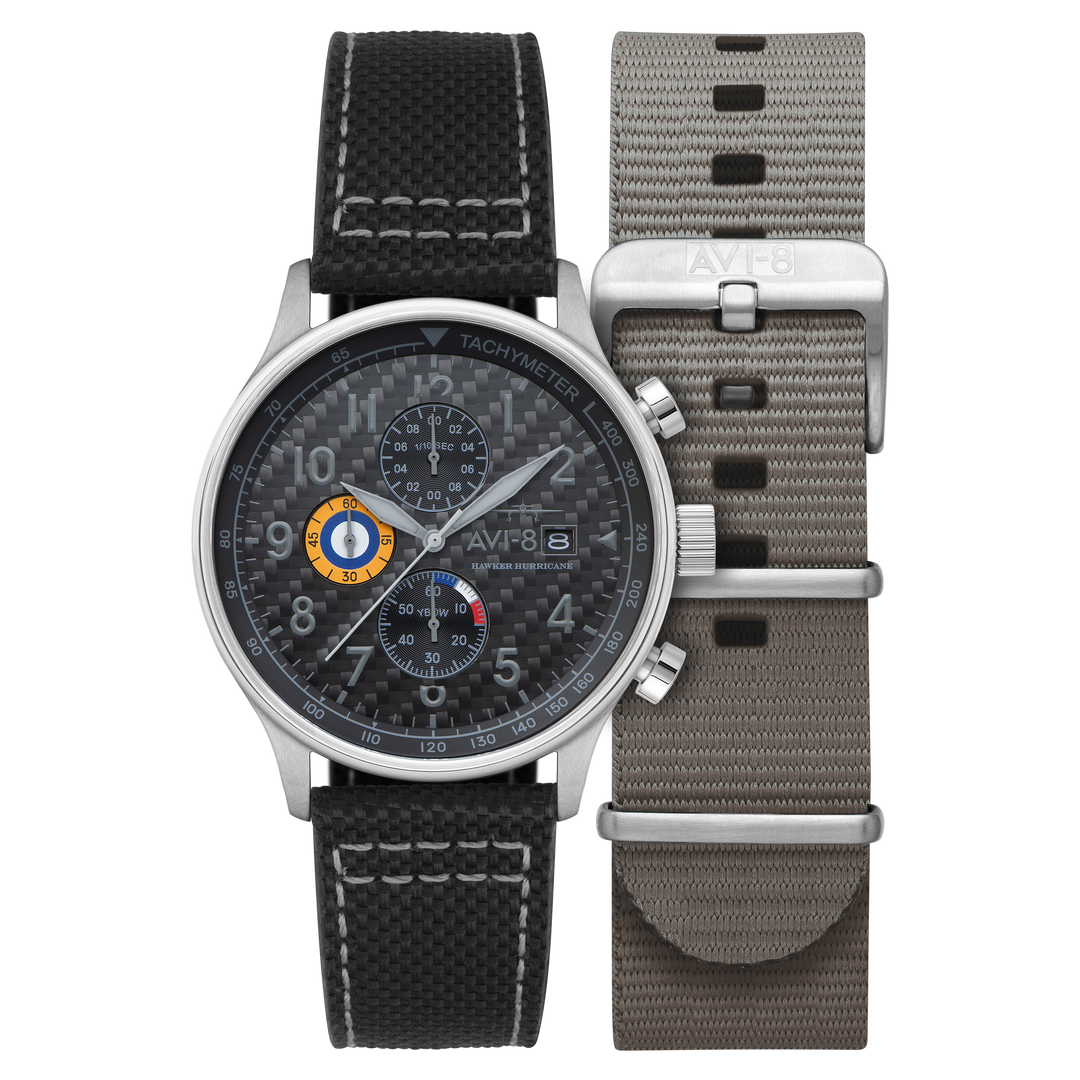 Classic Chronograph Black / Leather Black Dial