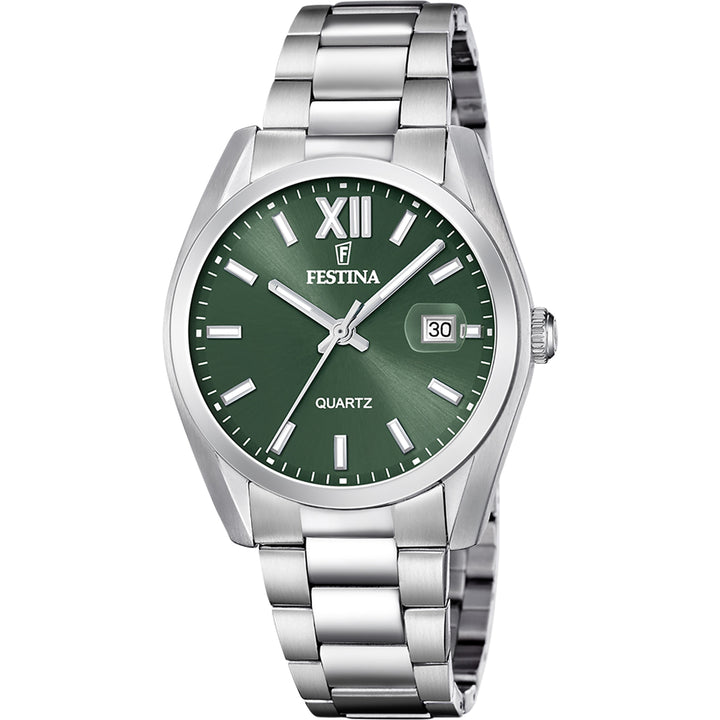 Acero clasico Green / Stainless Steel Green Dial