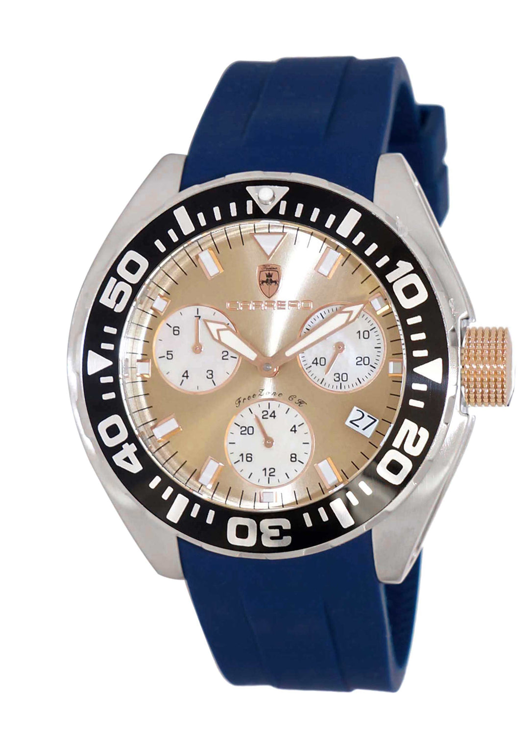 FreeZone-CH Rose Brown /Blue | Rose Dial