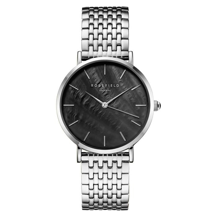 Upper East Side 33mm / Black Mother-of-Pearl / Silver | Black Mother-of-Pearl Di