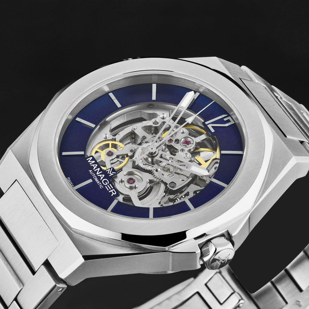 Open mind MAN-RO-03-SM / Blue / Stainless-Steel | Blue Dial