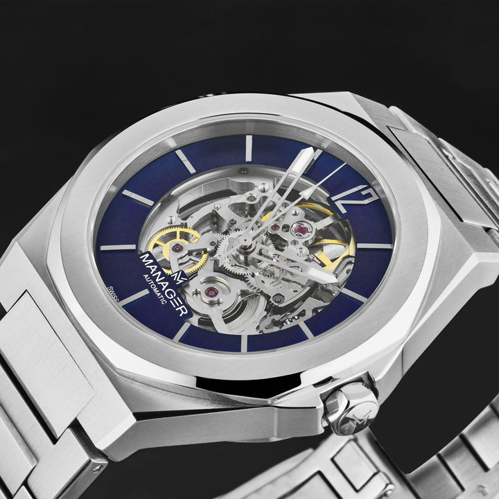 Open mind MAN-RO-03-SM / Blue / Stainless-Steel | Blue Dial