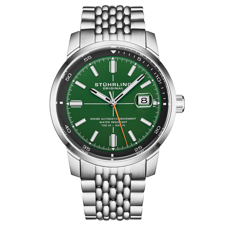 Trackmaster 1026 Automatic Men’s 42mm Matte Green Dial/Black Inner Ring/Stainles