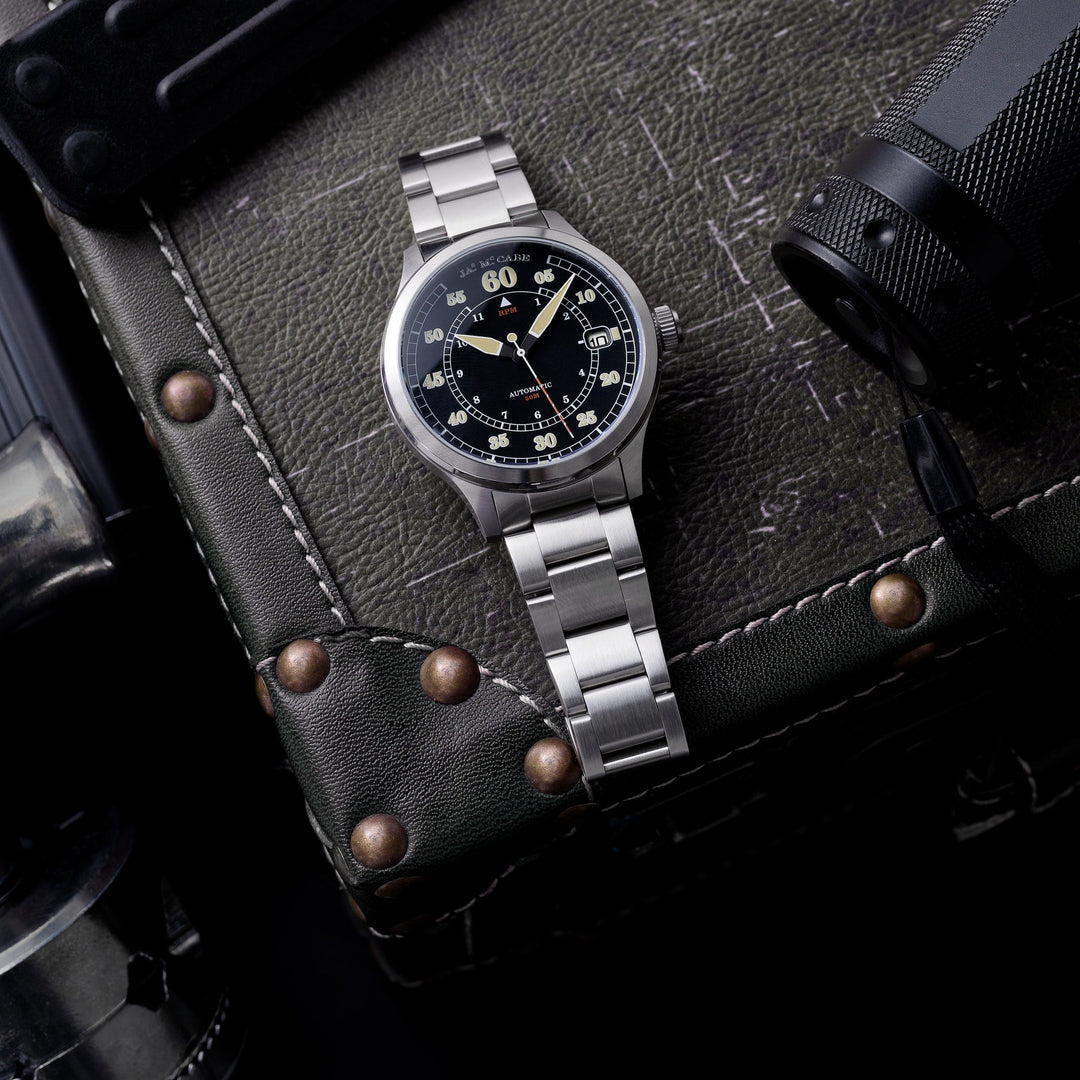 Bobber Automatic Black / Stainless Steel | Black Dial