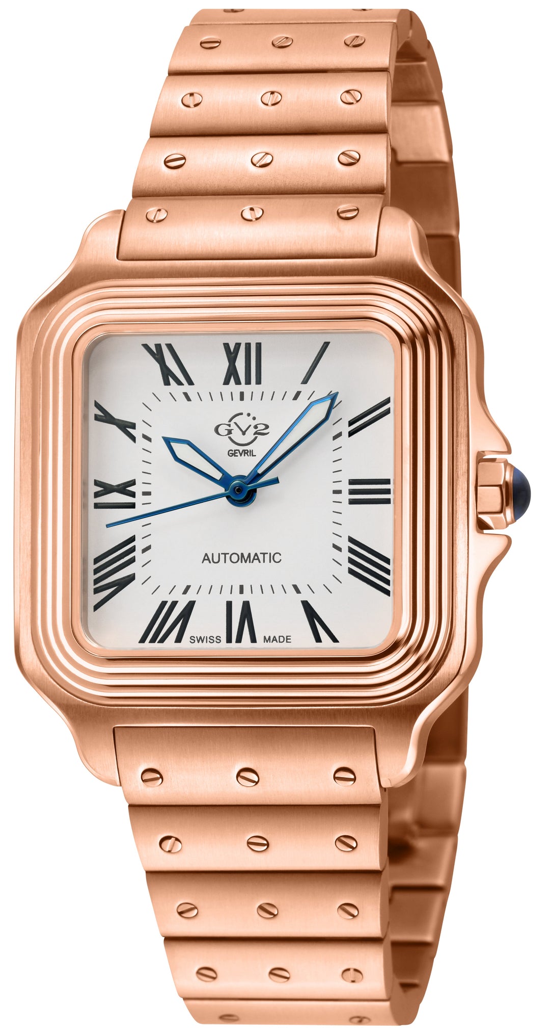 Lusso LX Swiss Automatic, IPRG/316L Stainless Steel Case, White Dial, IPRG/316L 