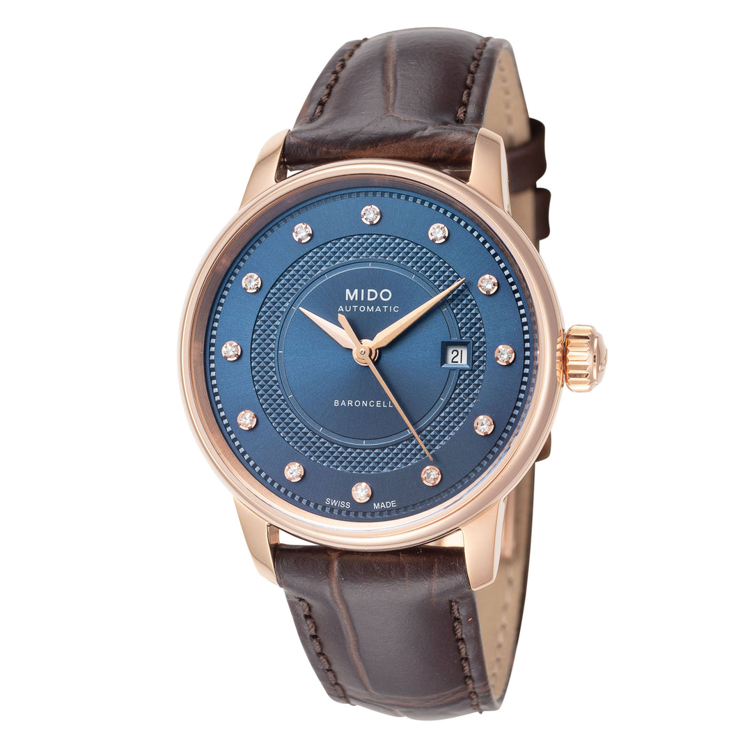 Baroncelli 30mm / Blue / Brown Blue Dial