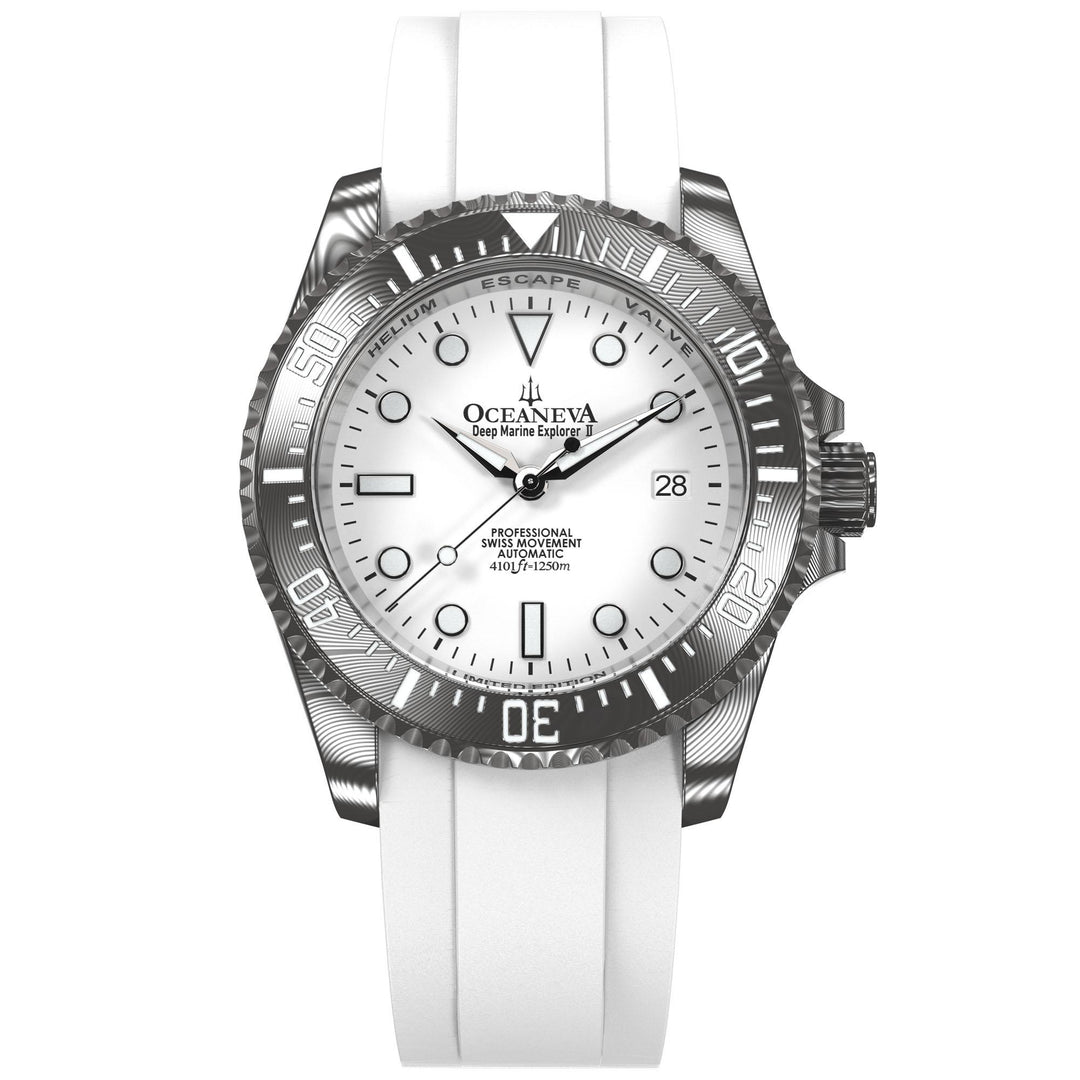 Oceaneva Damascus Swiss Automatic SW200 Deep Marine Explorer II (Damascus/White 