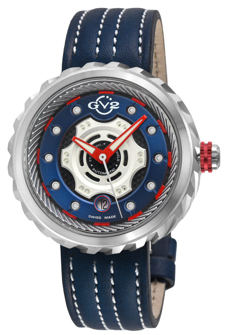 Motorcycle - Sport GV2 Swiss Made Automatic, Blue Dial with multi-layers represe