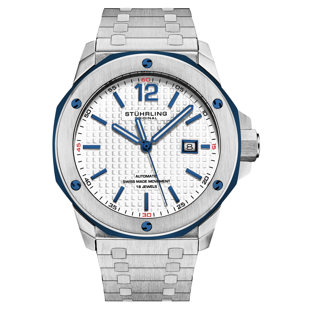 Fortitude Automatic 44mm Blue/Silver | Silver Dial