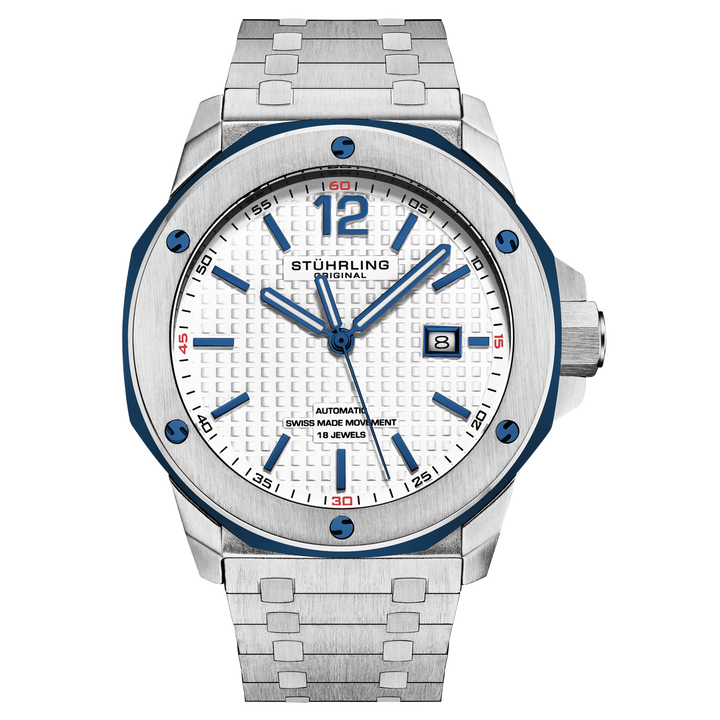 Fortitude Automatic 44mm Blue/Silver | Silver Dial