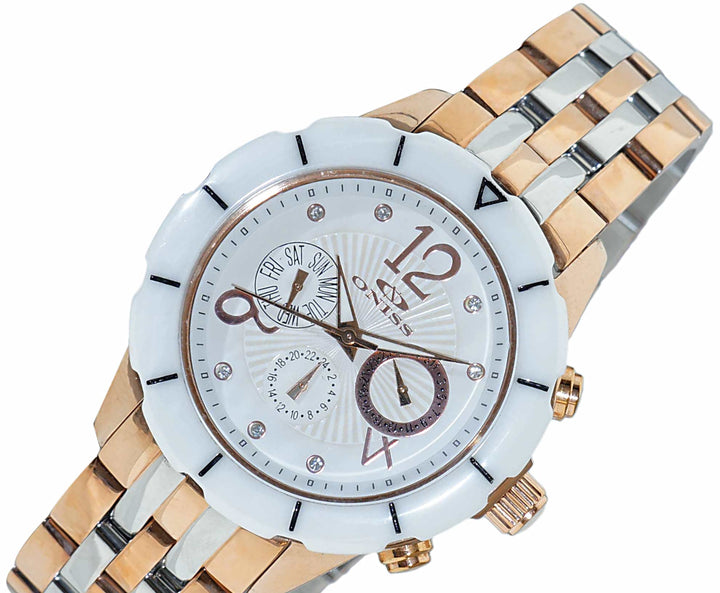 ARUBA COLLECTION WHITE/ 2-TONE ROSE | White Dial