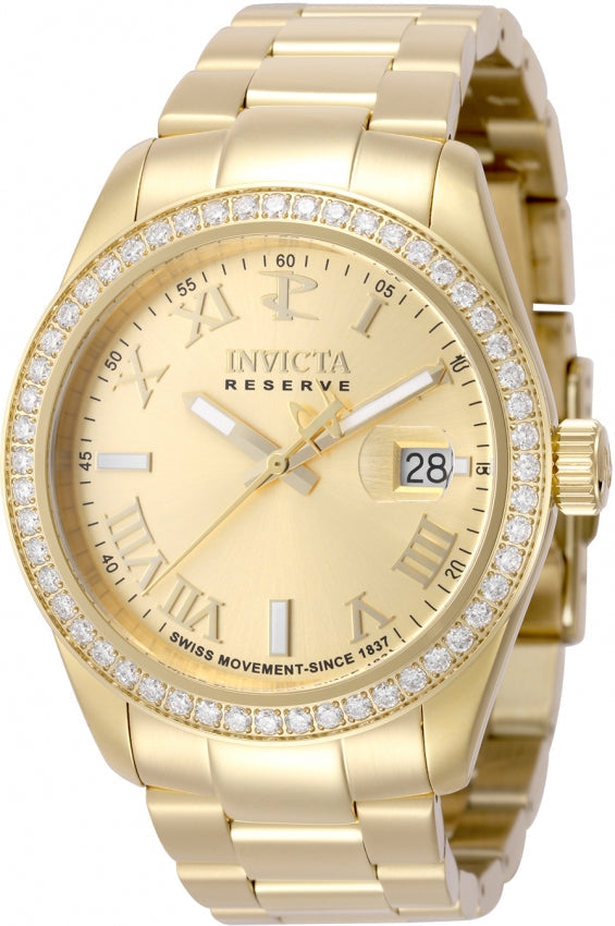 Elite Diamond Gold dial / Gold Stainless Steel Bracelet Gold Dial