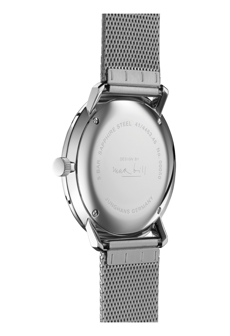 Max Bill Quartz Silver Dial / Stainless Steel Milanese Bracelet Silver Dial