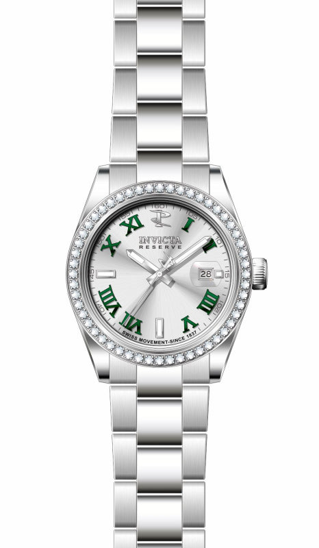 Elite Diamond Silver dial / Silver Stainless Steel Bracelet Silver Dial