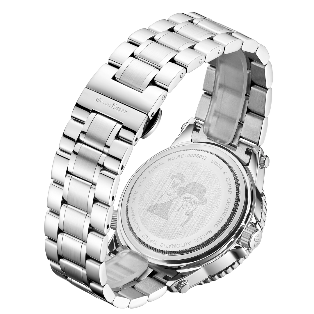 Geometric Racer Automatic Multi-Level Grey Geometric Dial / Silver Stainless Ste