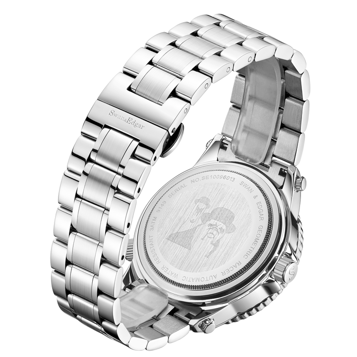 Geometric Racer Automatic Multi-Level Grey Geometric Dial / Silver Stainless Ste