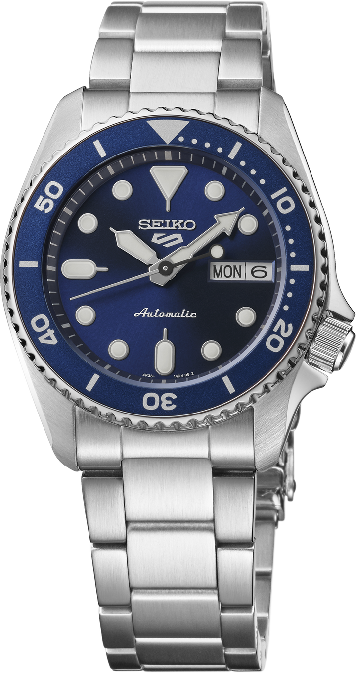 5 Sports SKX Series Mid-Size Blue Dial / Stainless Steel Bracelet Blue Dial