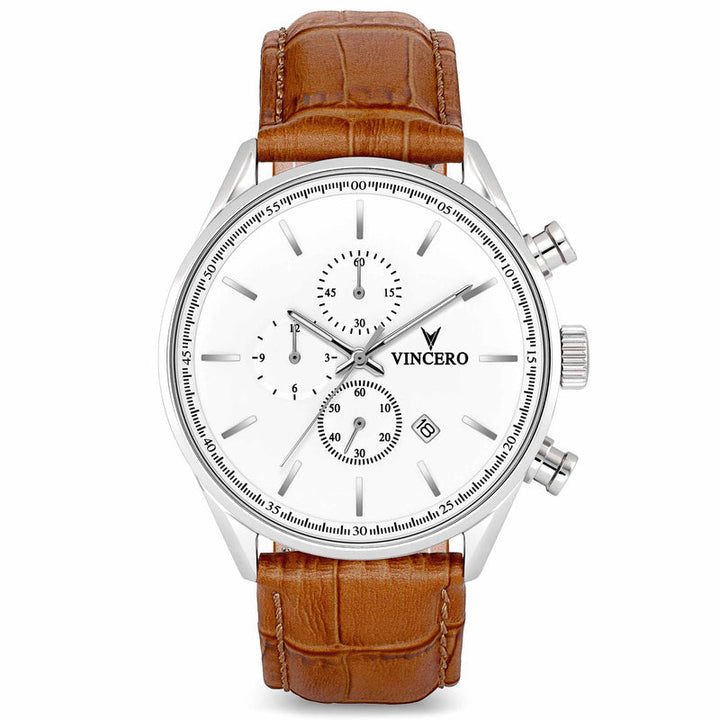 The Chrono S2 40mm Silver/Tan | White Dial