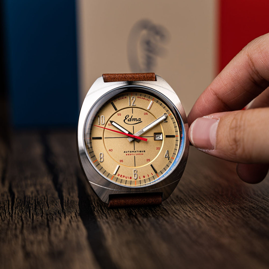 Crissier Automatic Grey / Brown Leather | Grey Dial