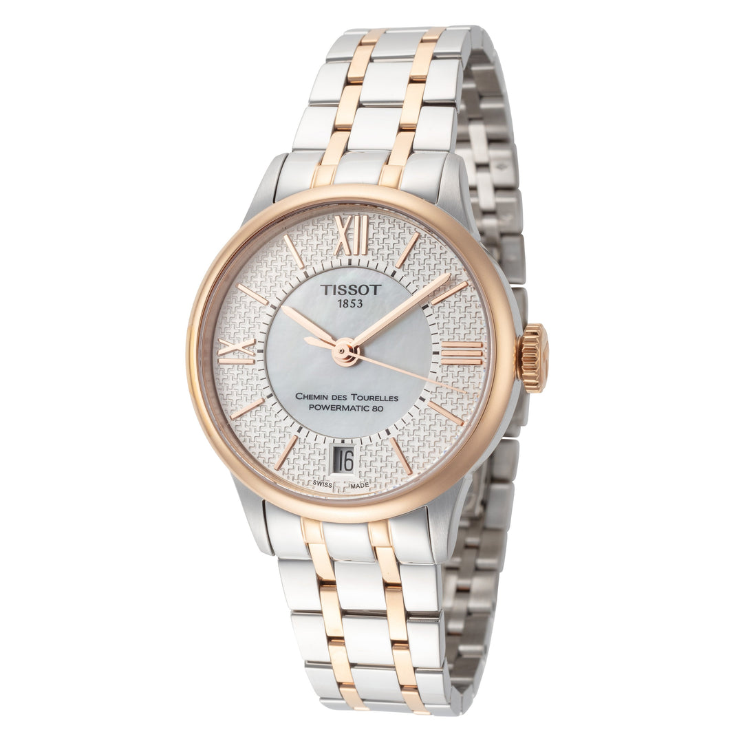 T-Classic 32mm / White Mother-of-Pearl / Silver and Rose Gold White Mother-of-Pe