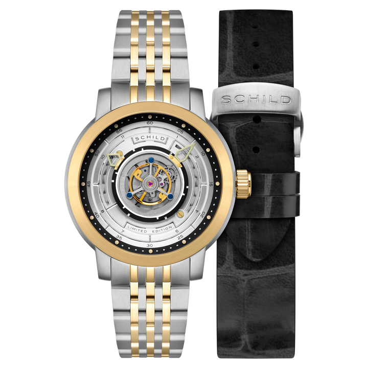 Heinrich Cyclone Tourbillon Limited Edition Silver / Steel & Gold Stainless Stee