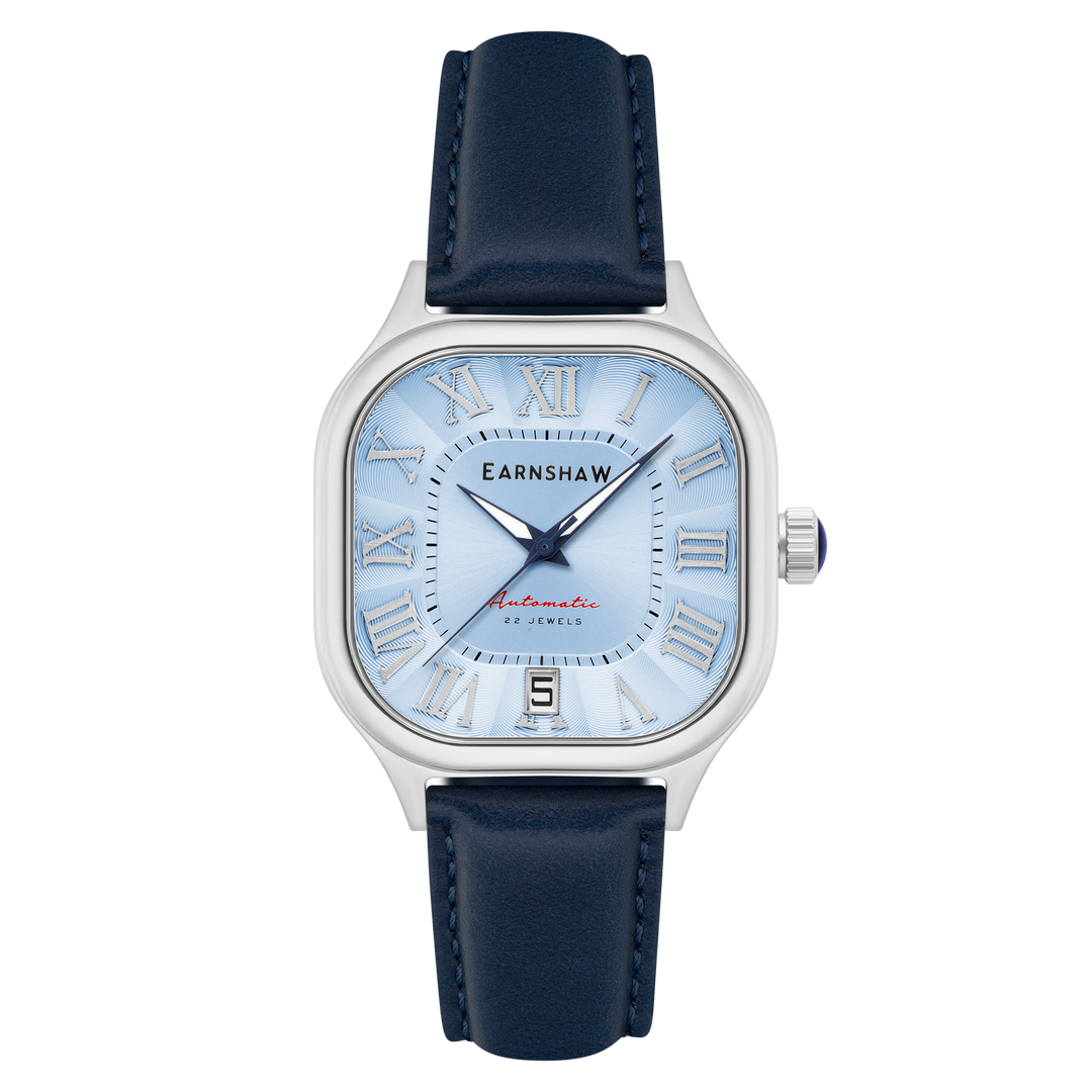Coussin Automatic Blue / Blue Genuine Leather | Blue Dial