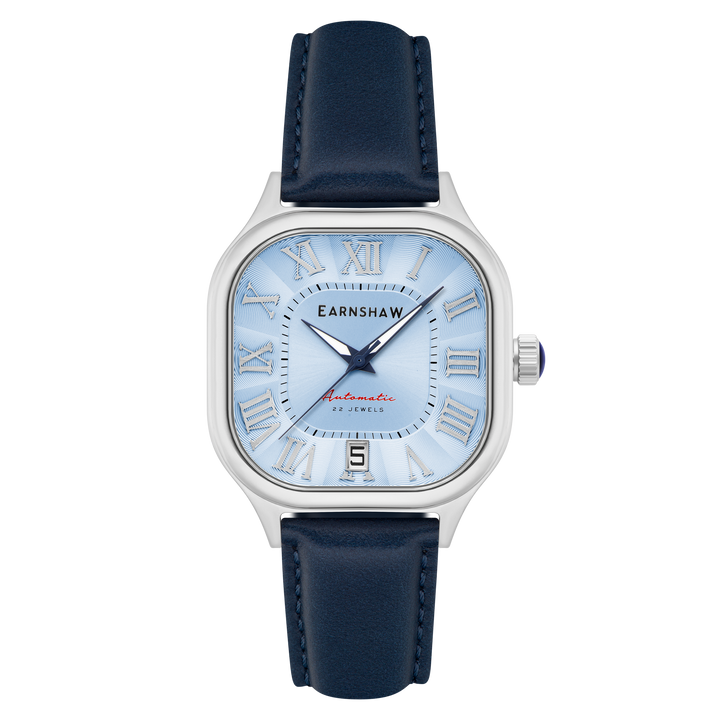Coussin Automatic Blue / Blue Genuine Leather | Blue Dial