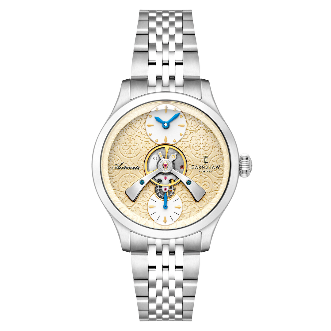 Dalton Dove Heritage  / Silver Stainless Steel Bracelet Cream White Dial