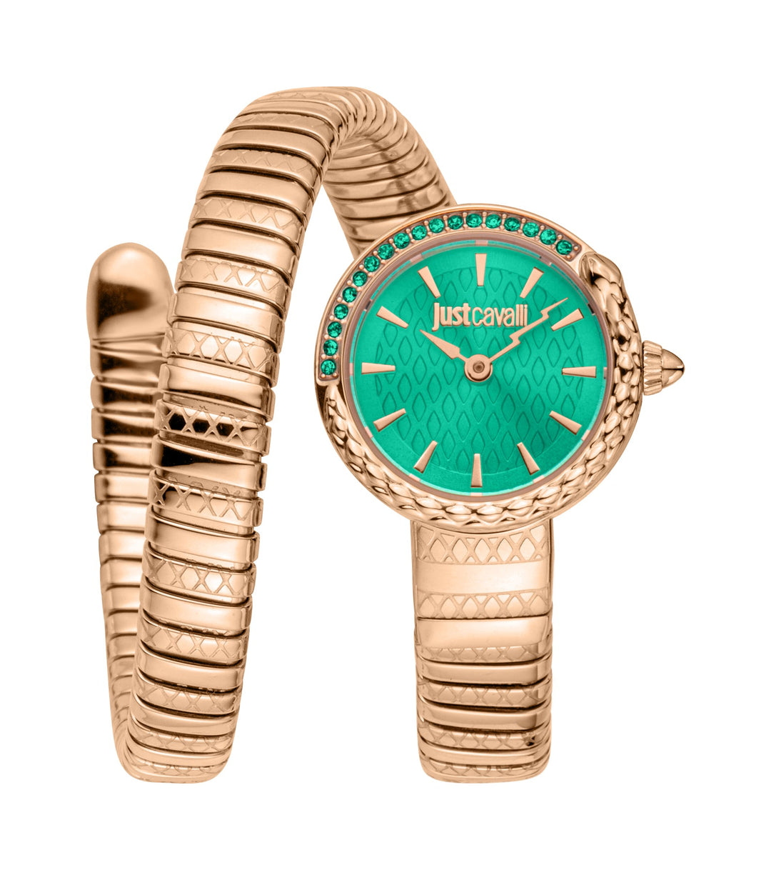Just Cavalli 22mm / Rose Gold / Green | Green Dial