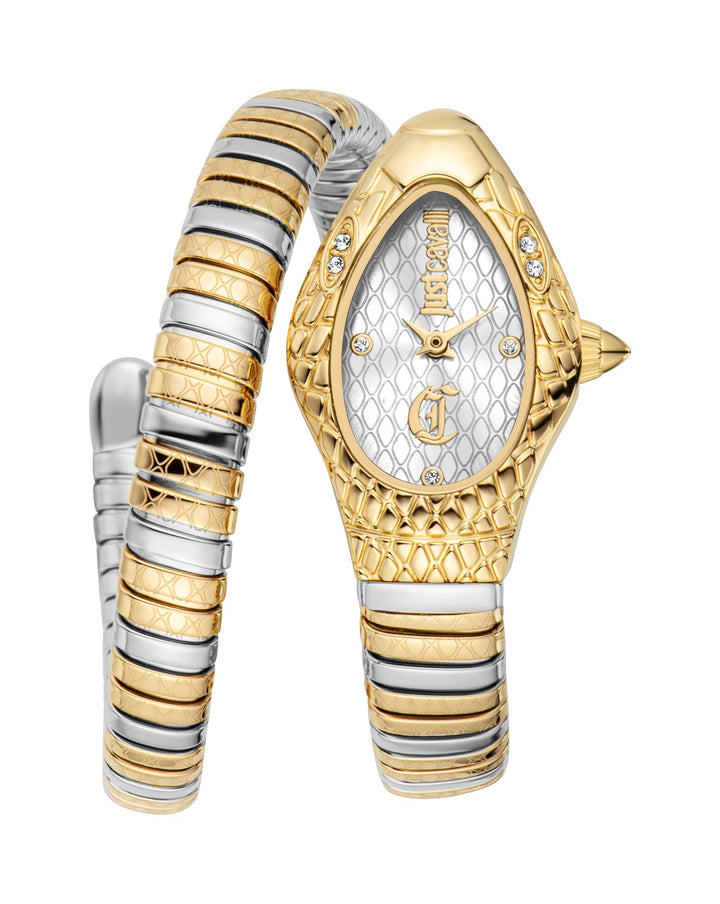 Snake 20mm / Silver / Silver and Gold Silver Dial