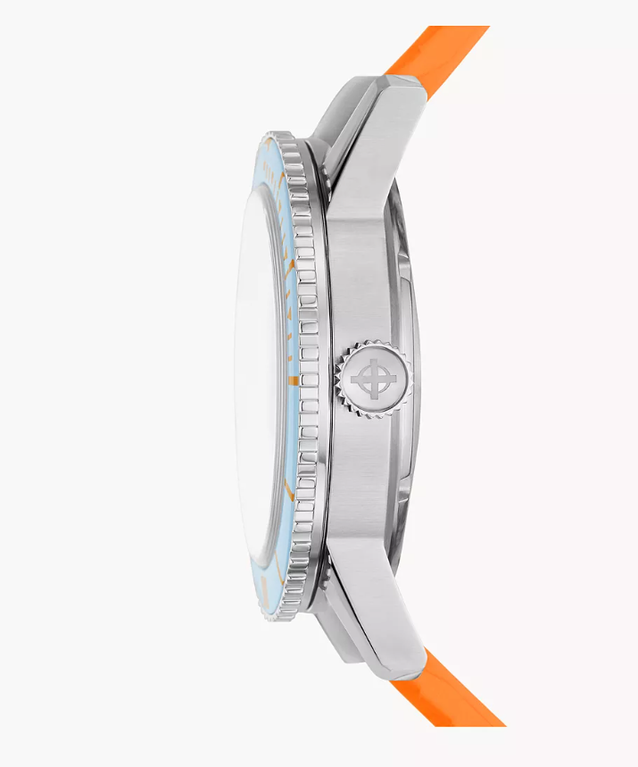 Super Sea Wolf Compression Rubber Strap | Silver Dial