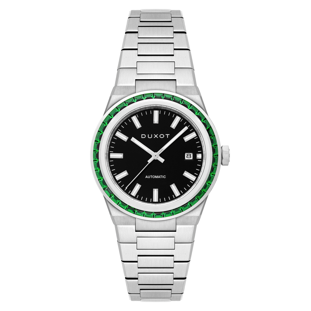Alicante Rainbow Automatic Black & Green / Stainless Steel | Black Dial