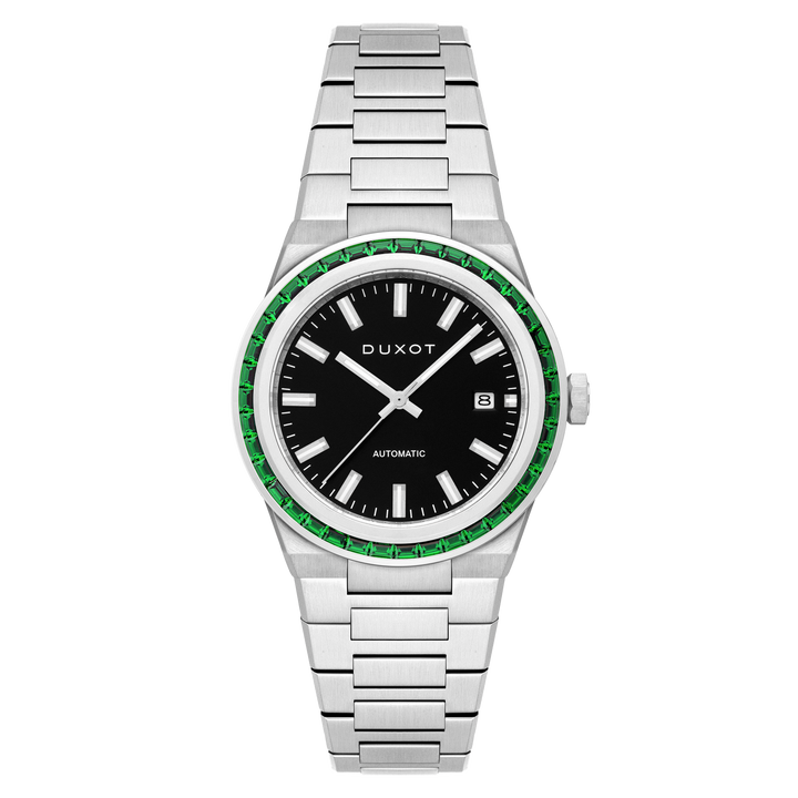 Alicante Rainbow Automatic Black & Green / Stainless Steel | Black Dial