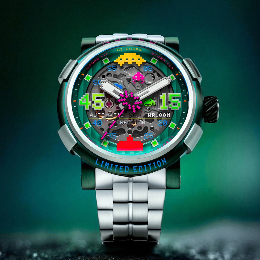 Orion Automatic Space Invaders Limited Edition Green / Stainless Steel | Green D