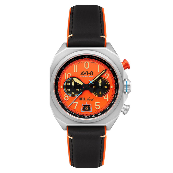 BELL X-1 MACHBUSTER CHRONOGRAPH Orange / Leather | Orange Dial