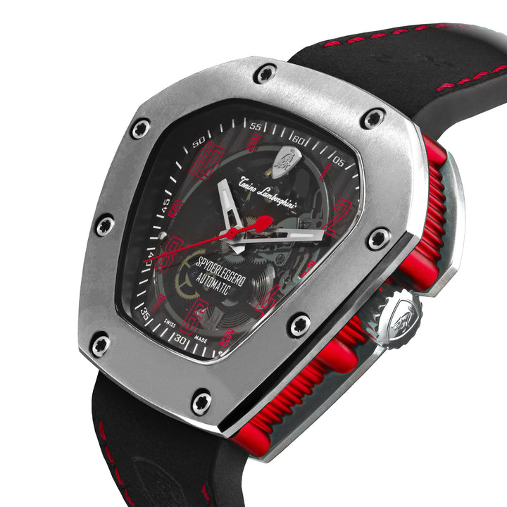 Spyderleggero Skeleton TITANIUM / RED (Extended Ship Time from Switzerland) Blac