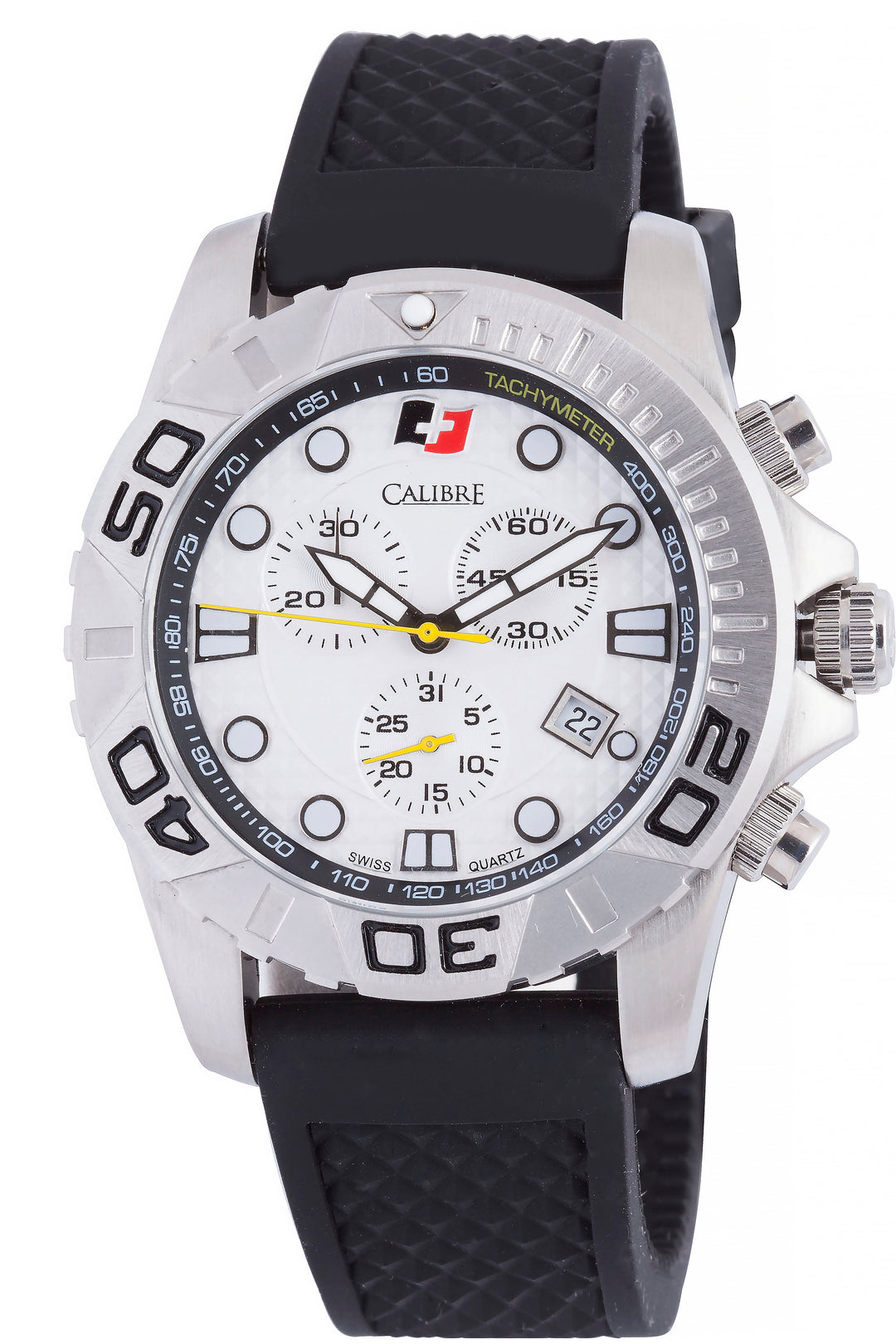 Akron White-Black Chronograph | White Dial