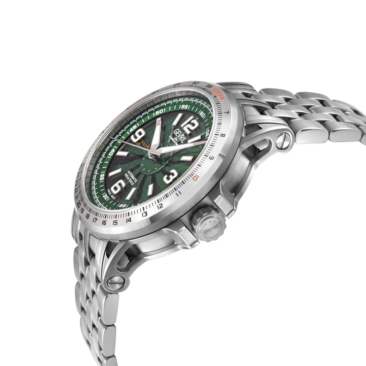 Wind Master Automatic Gevril Men's Automatic Wind Master Green Dial Stainless St