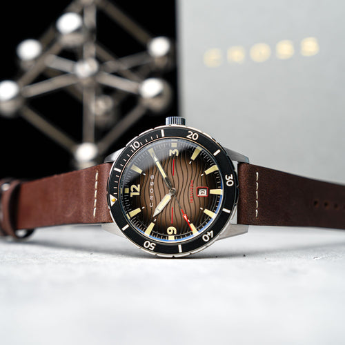 Cross Baskerville Quartz Brown / Brown Leather |  Dial