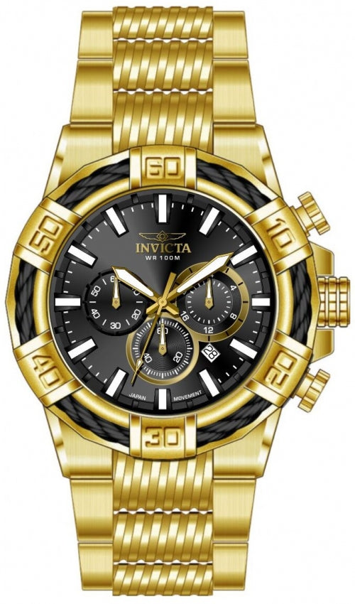 Bolt Men Black Dial / Gold-Tone Stainless Steel Bracelet Black Dial