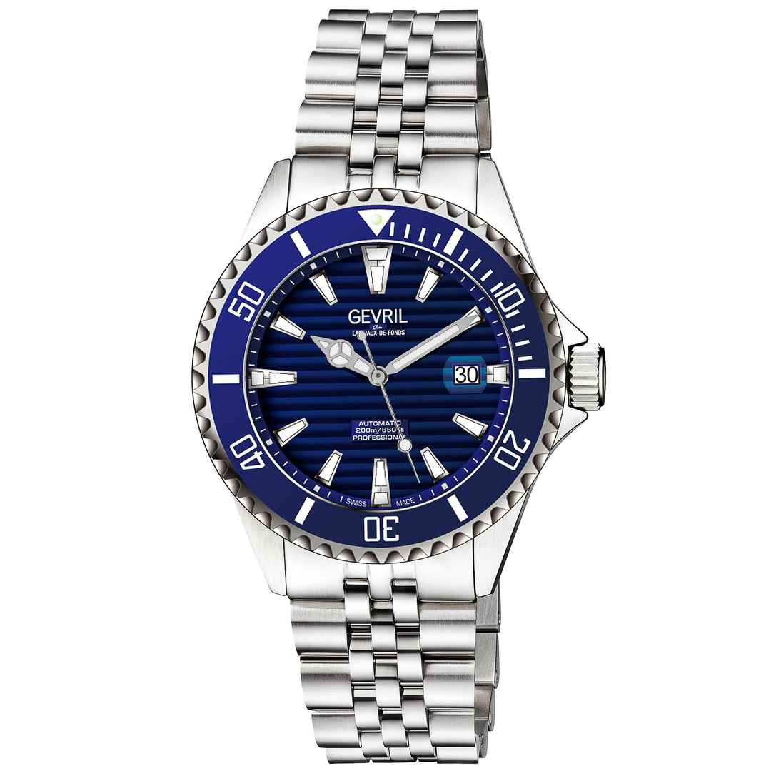 Chambers Gevril Swiss Made Sellita SW200 Ceramic rotation bezel 200 Meter diver 