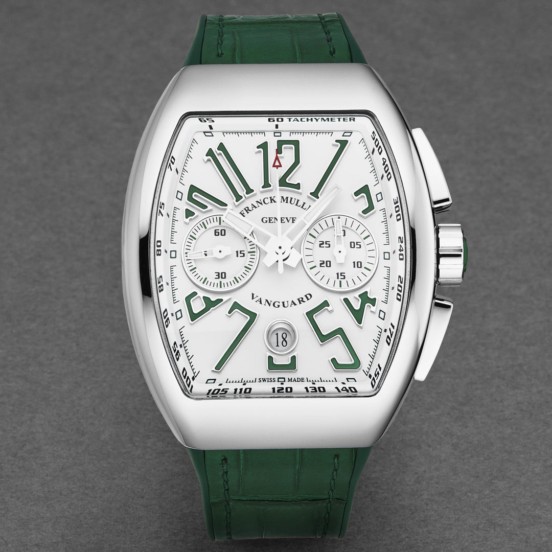 Vanguard 45CCWHTGRN / White | White Dial