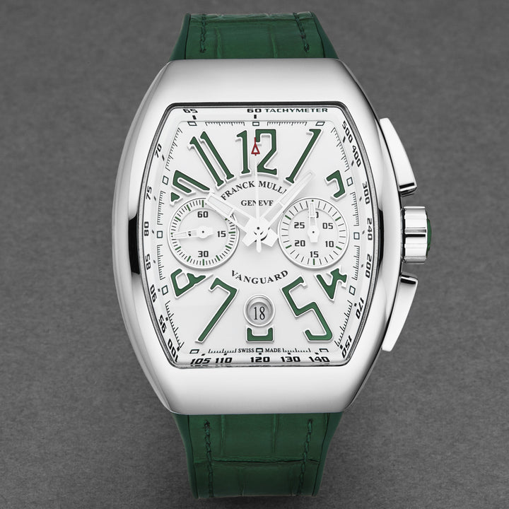 Vanguard 45CCWHTGRN / White | White Dial
